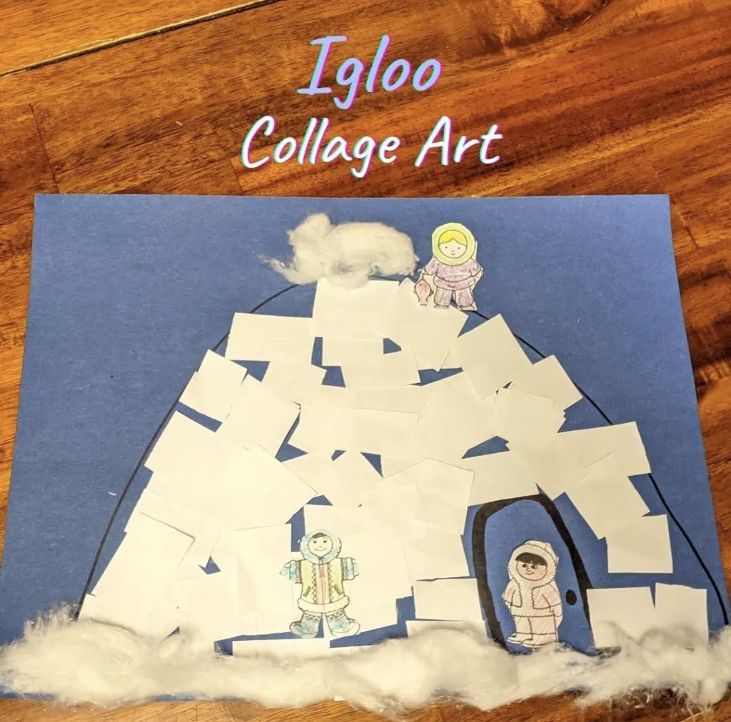 igloo collage craft