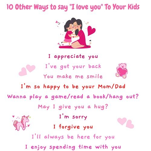 10 ways to say I love you to your kids